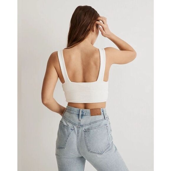 NWOT Madewell Cutout Knot Front Tank Top Lighthouse, Small $50 E15 - Picture 2 of 9